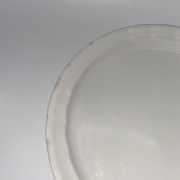 Santa Clara 12” White Glass Round Serving Tray - Picture 3 of 9